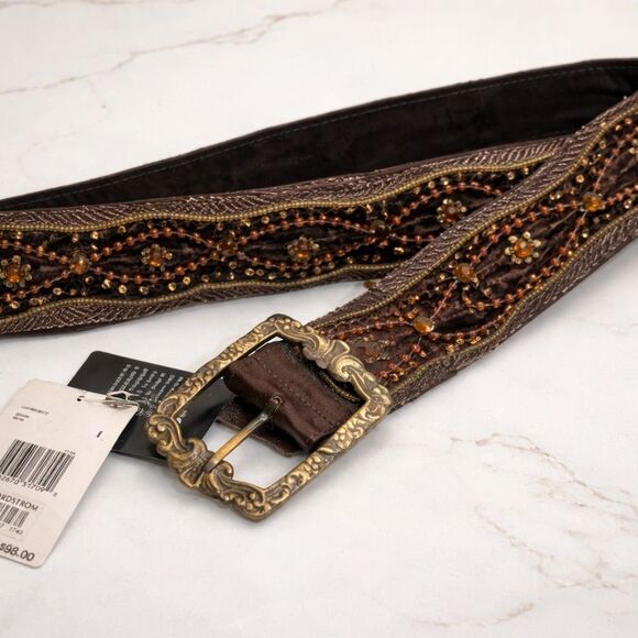NWT Betsey Johnson Embellished Leather Belt main image 5